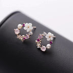 Floral Silver Earrings