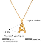 Stainless Steel Letter Bubble Necklace