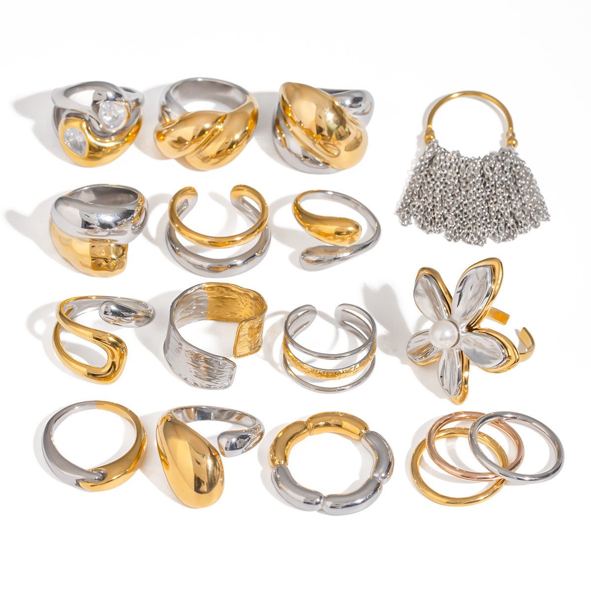 Dual-Metal Ring Collection