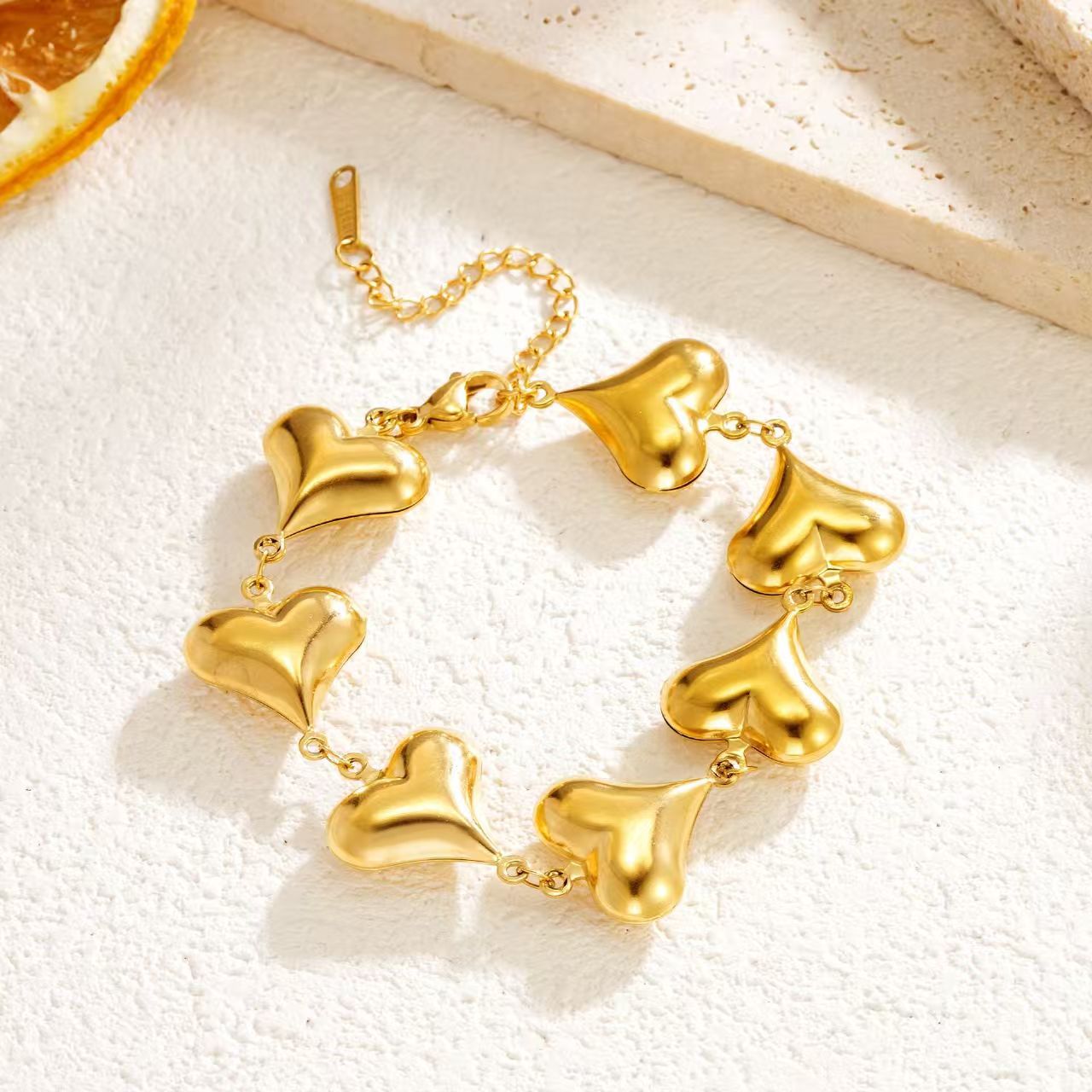 Heart Necklace and Bracelet