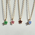 Bold Colorful Flower Pendant Necklace