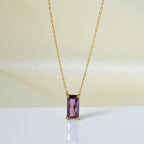 Stainless Steel Zircon Necklace