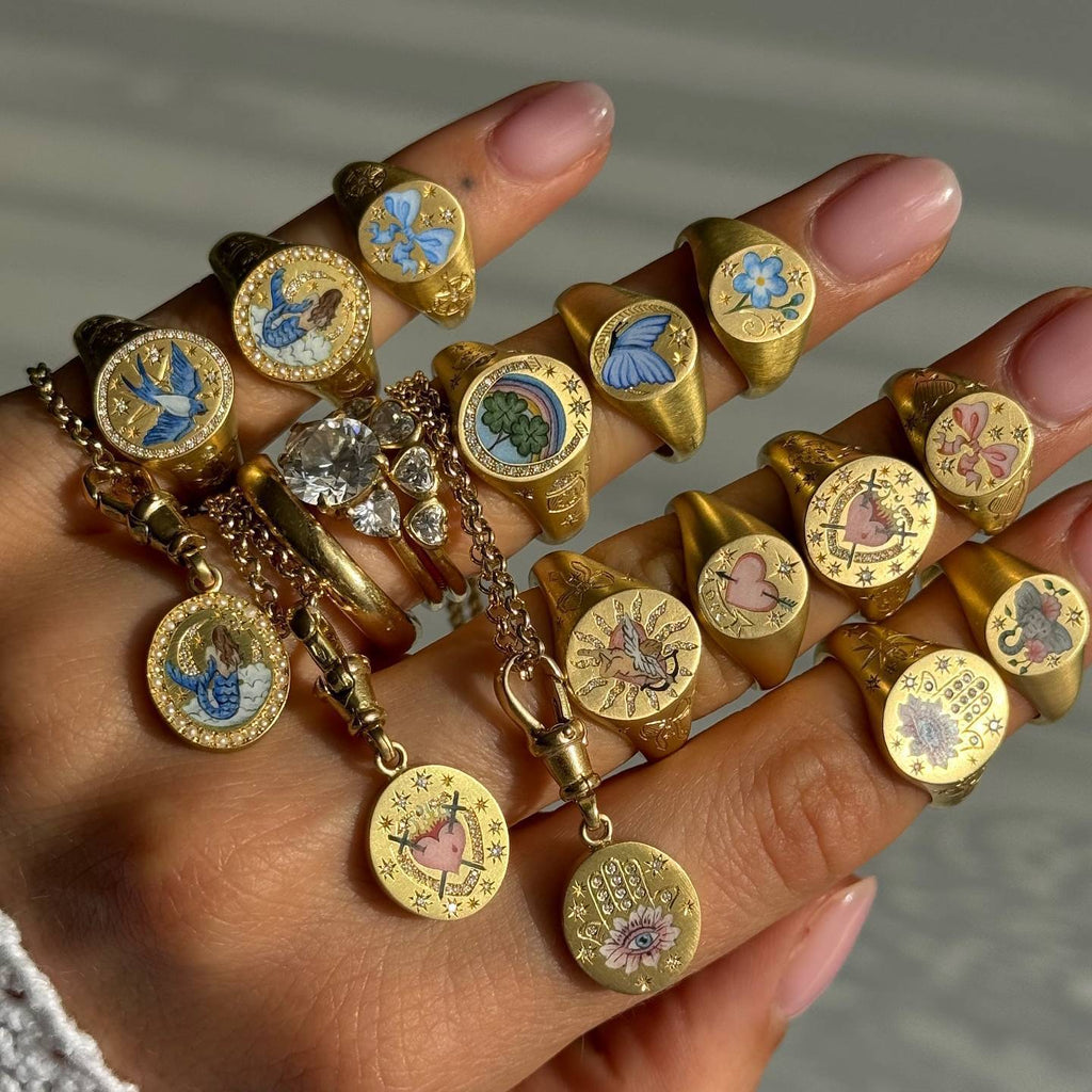 Stainless Steel Adjustable Barroco Rings