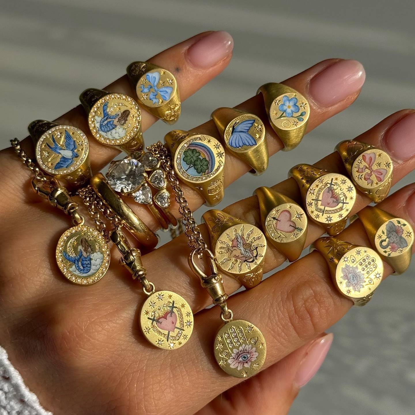 Stainless Steel Adjustable Barroco Rings