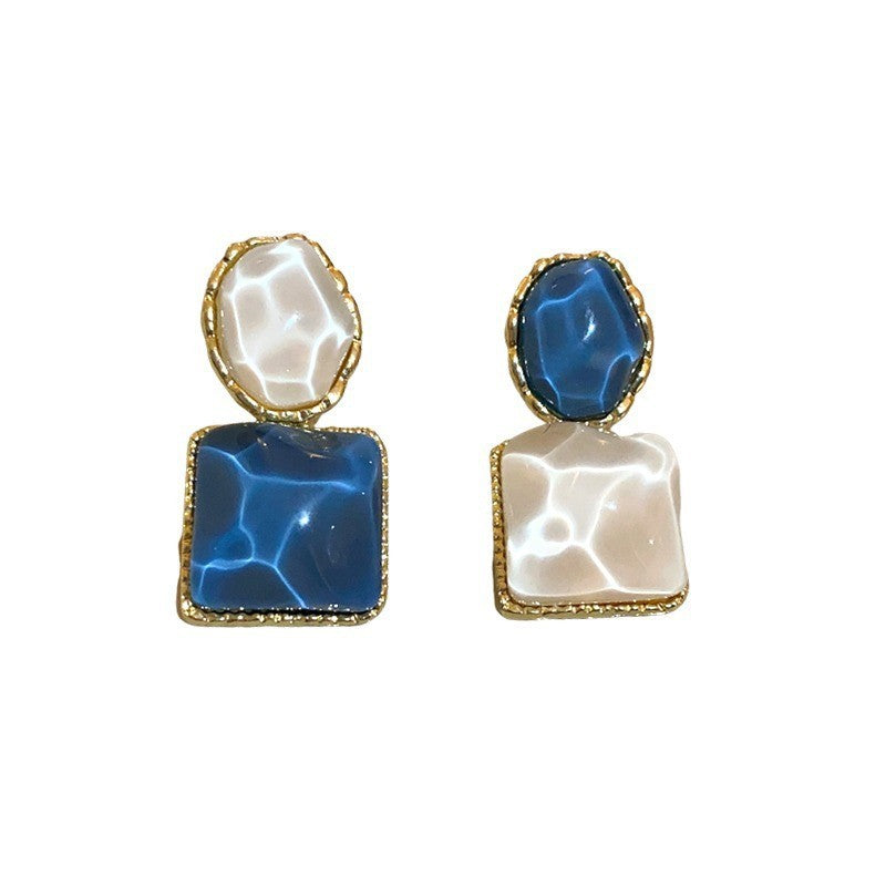 Asymmetrical Square Earrings