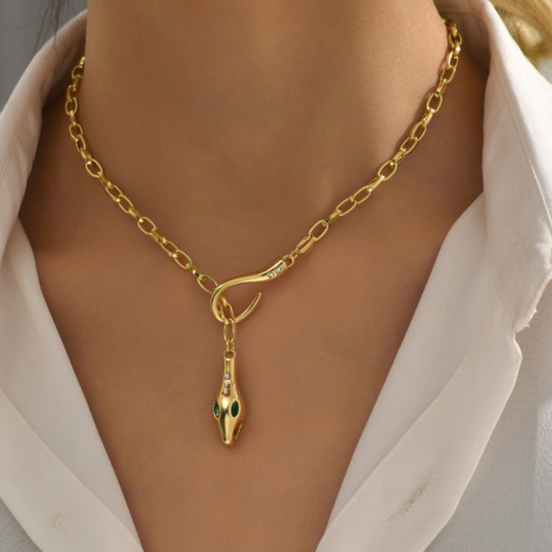 Snake Head Chain Necklace