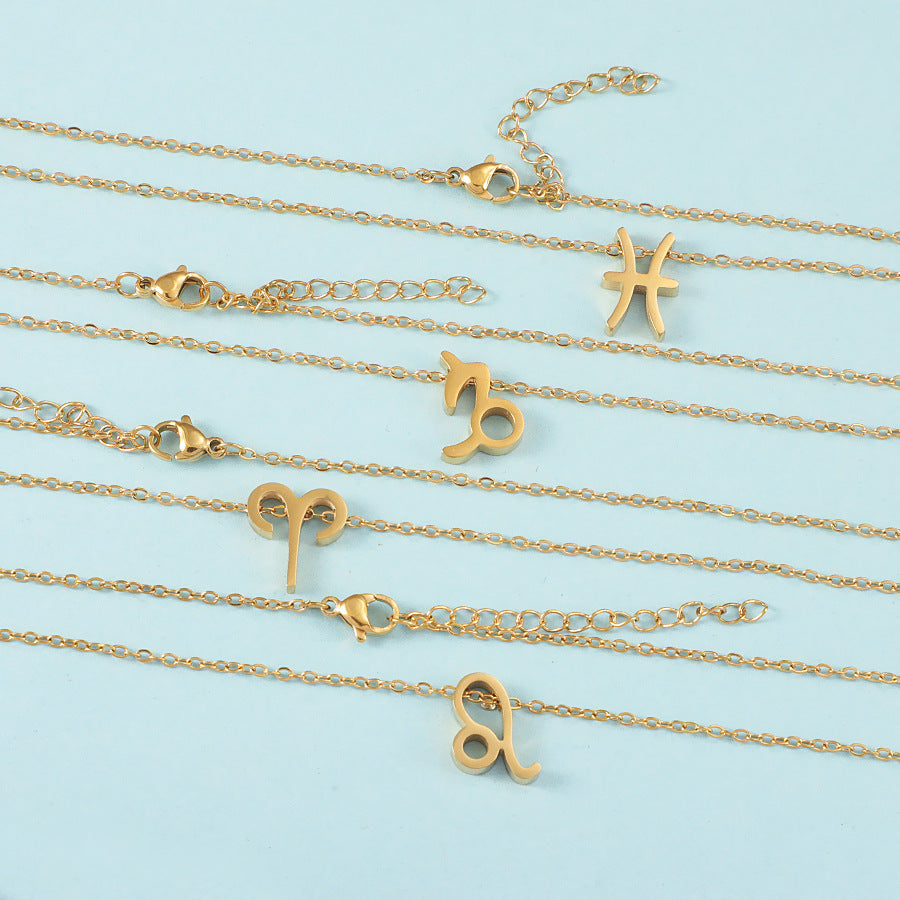 Zodiac sign necklace Chain