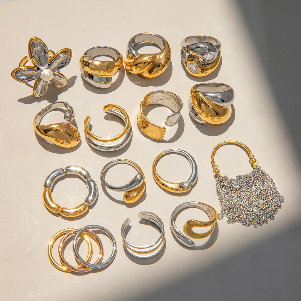 Dual-Metal Ring Collection