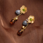 Flower-Shaped Heart Earrings