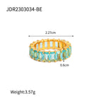 Stainless Steel Zircon Ring