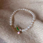 Tulip Flower Pearl Bracelet