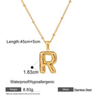 Stainless Steel Letter Bubble Necklace