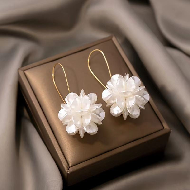White Petal earrings