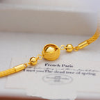 Gold Woven Beads Bracelet