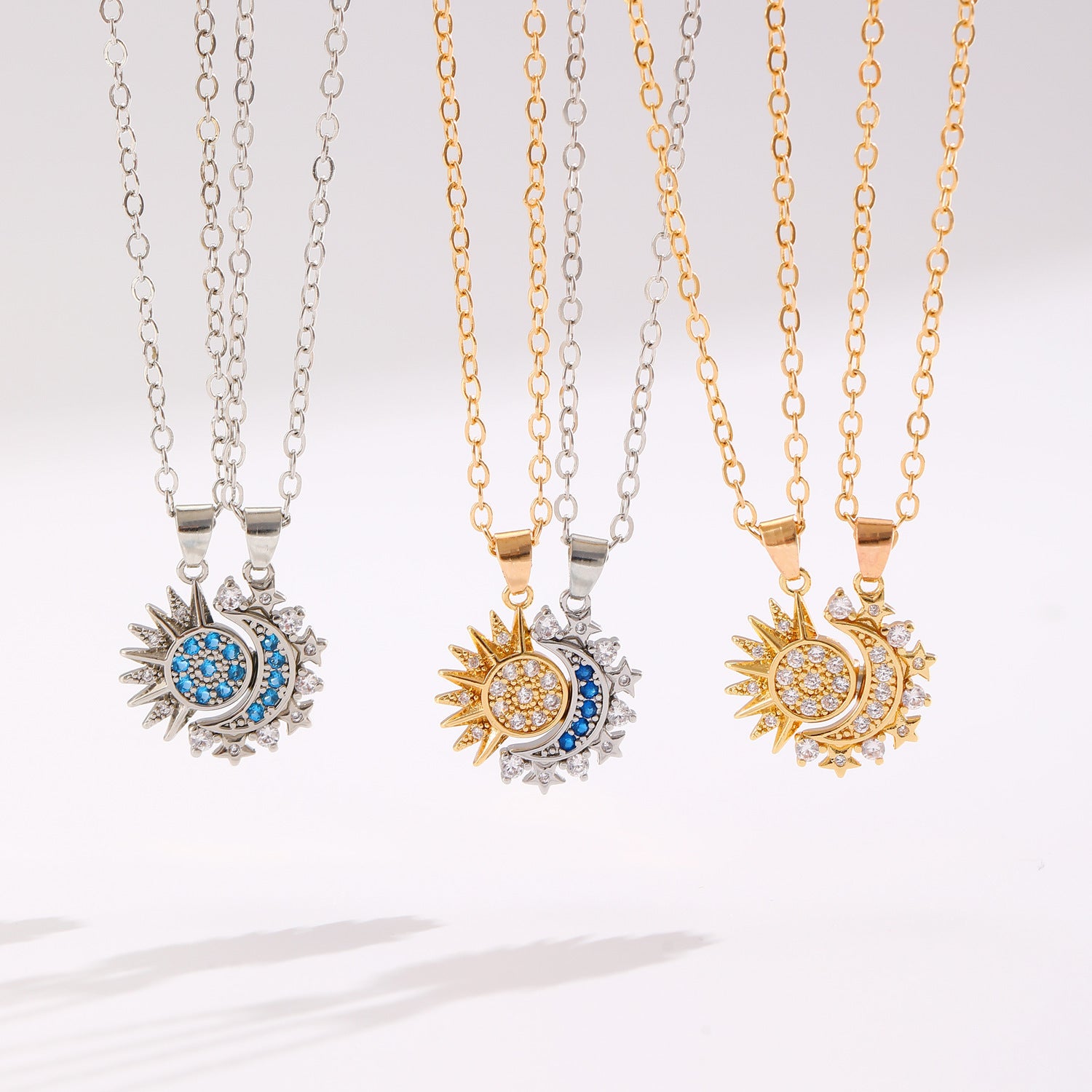 2 Piece Sun & Moon Magnetic Necklace